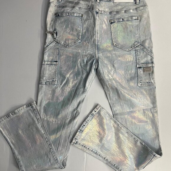 Guapi Men’s Prism Stacked Skinny Jeans – Steel Blue, Size 40 - Picture 6 of 7